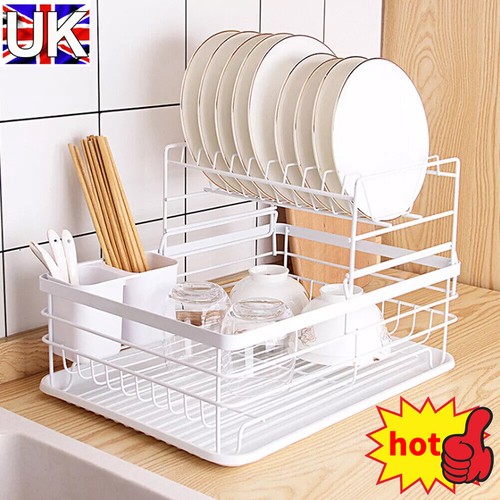 Tier dish drainer rack - dish, with
