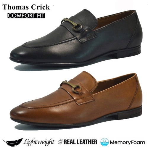 Mens leather buckle moccasin - mens,