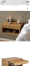 2 x Wooden Cholet Bedside Tables each with One Drawer RRP £188