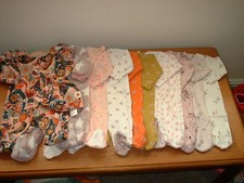 NEXT 10 BABY GIRL SLEEPSUITS/BABYGROWS 0 - 1 MTH UP TO 10LB - EXC CON