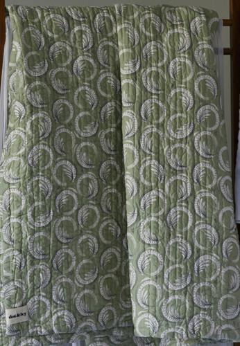 Dot ivy green deco swirl - ivy,