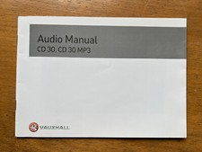 VAUXHALL AUDIO CD30 MP3 AUDIO MANUAL HANDBOOK 2007