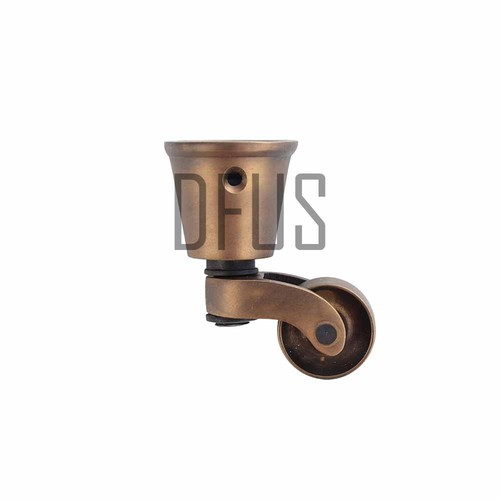 Solid brass castors - solid, cup