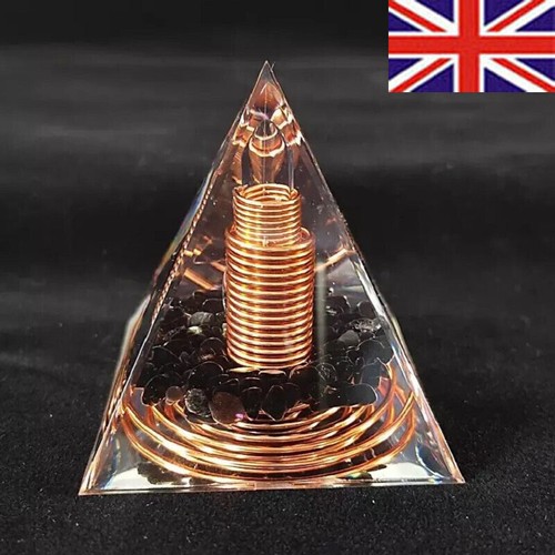 Pyramid obsidian orgone - obsidian,