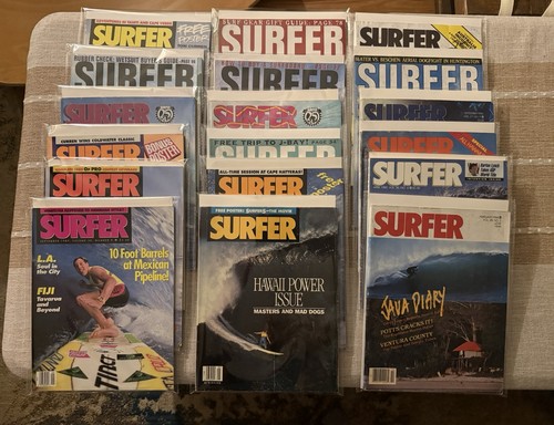 Vintage surfer magazine lot - surfer, of