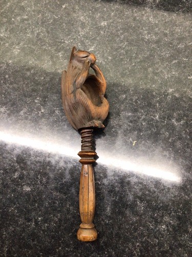 Antique carved squirrel nut - antique,
