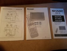 Vintage Sharp 28/32JW-73H Colour TV Operation Manual/Quick Start Guide ONLY 