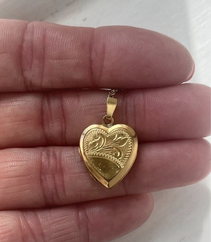 Vintage rolled gold - rolled, heart