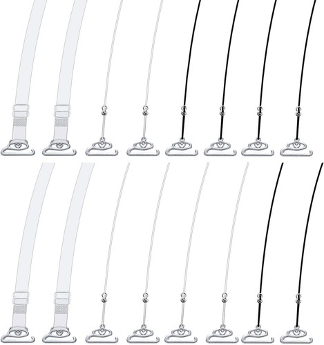 Pair clear bra - clear, straps