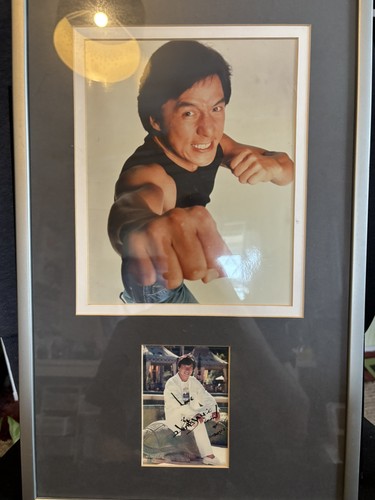 Jackie chan hand signed framed - chan,