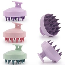 Hair Scalp Massager Brush Silicone Shampoo Massage Scrubber Shower Cleaning Tool