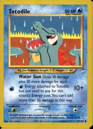 Totodile 105 common wotc - totodile,