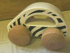 J'adore Paris -  Wooden Zebra -  Push Along Toy 