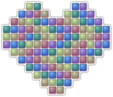 Rainbow Bubble Pop Heart