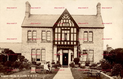 Manor house cliffe postcard - manor,