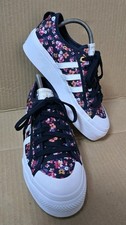 BRAND NEW ADIDAS NIZZA TRAINERS SIZE UK 6 PLATFORM SOLES NAVY FLORAL IMMACULATE 