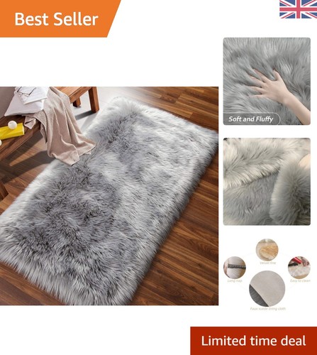 Charming grey shag rug - grey,