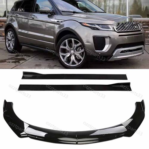 Glossy black front bumper - black,