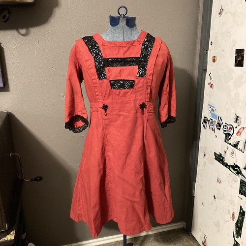 Antique 1900s edwardian red - 1900s,