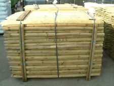 10 x MACHINED ROUND & POINTED WOODEN FENCE POSTS / VARIIOUS SIZES