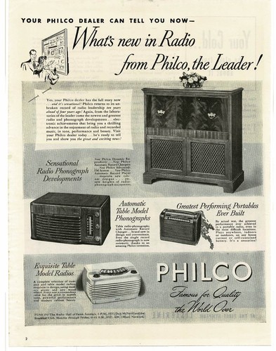 1945 philco radio table - philco,