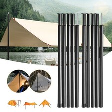 2x 200cm Tent Poles Universal Telescopic Adjustable Steel Awning Canopy Tarp UK~