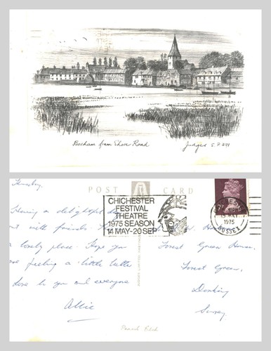 Vintage postcard bosham from - vintage,