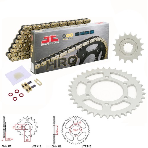 Xrx125 chain and sprocket kit - chain,