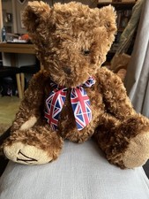 Jubilee Union Jack Teddy Bear With W On Paw 15” Made For WH Smith