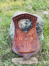 Lyre Harp 12 Strings Heart Flower Design Lyre Harp With Free Strings Bag and Key