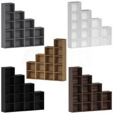Oxford 2 3 4 5 Tier Bookcase Cube Storage Shelf Display Wood Furniture Unit