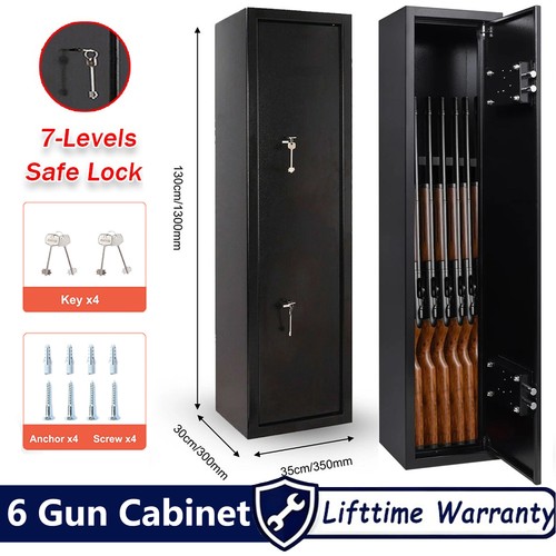 Gun cabinet safe rifle - 6,