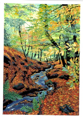 Gouache painting early - -,