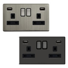 Double Wall Plug Socket 2 Gang