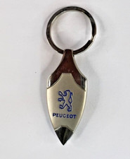 Metal Peugeot keyring Chrome & Brushed Finish High Quality Fob Size 55x24mm