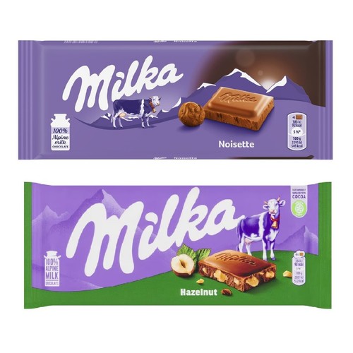 Milka milk chocolate - milk, noisette