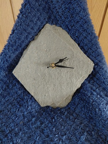 Small slate wall clock - small,
