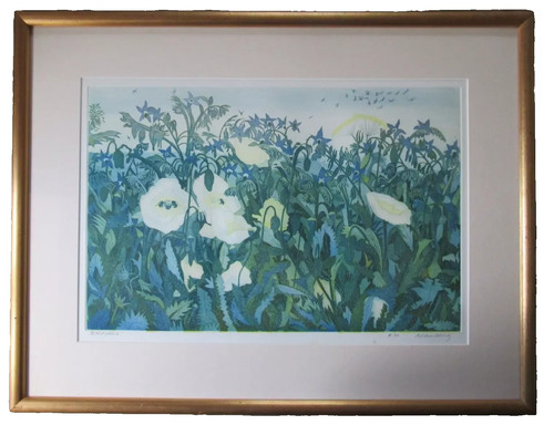 Large aquatint etching alan - aquatint,