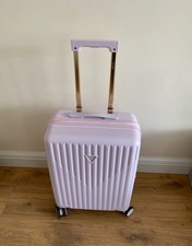 GUESS Lavender Cabin Suitcase Hard Shell Spinner RARE Designer TSA