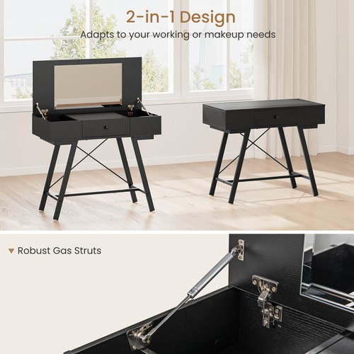 Mirror vanity desk flip - mirror,