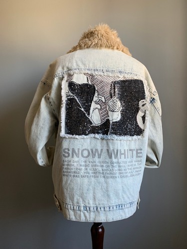 Disney denim jean jacket snow - denim,