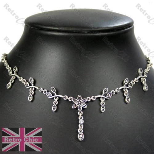 Delicate marcasite necklace - delicate,