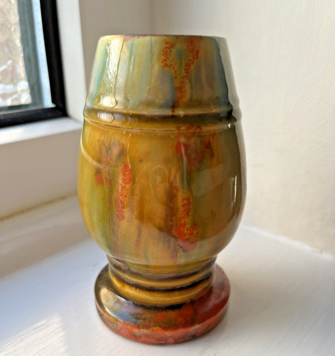 Brannam pottery vase green - brannam,