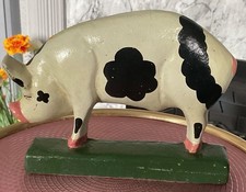 VINTAGE GLOUCESTER SPOT PIG CAST IRON  DOORSTOP