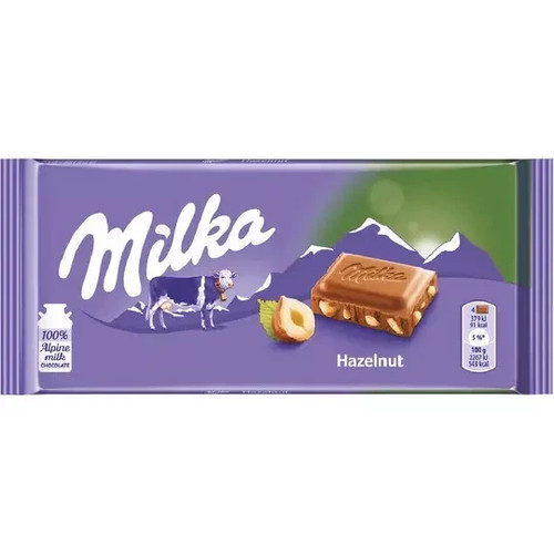 Milka hazelnut milk chocolate - milka,