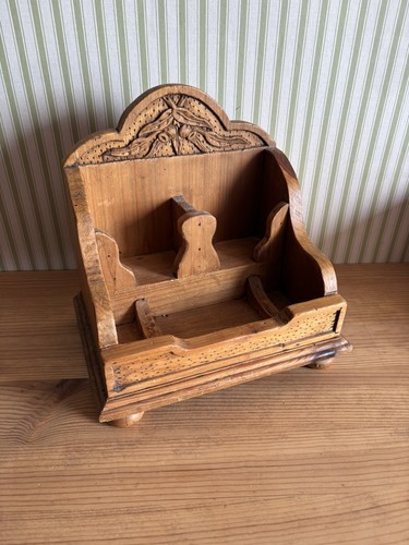 Vintage wooden desk organiser - wooden,