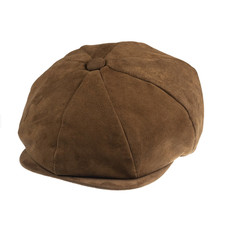 Christys' Hats Baker Boy Cap Soft Suede TOFFEE