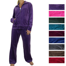 Womens casual velour tracksuit - womens,