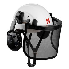 Chainsaw Safety Helmet Set Forestry Hard Hat with Earmuffs and 2 Visor, 53-63cm