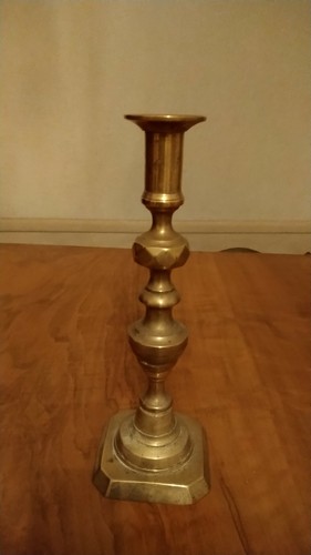 Large brass candle holder - brass,